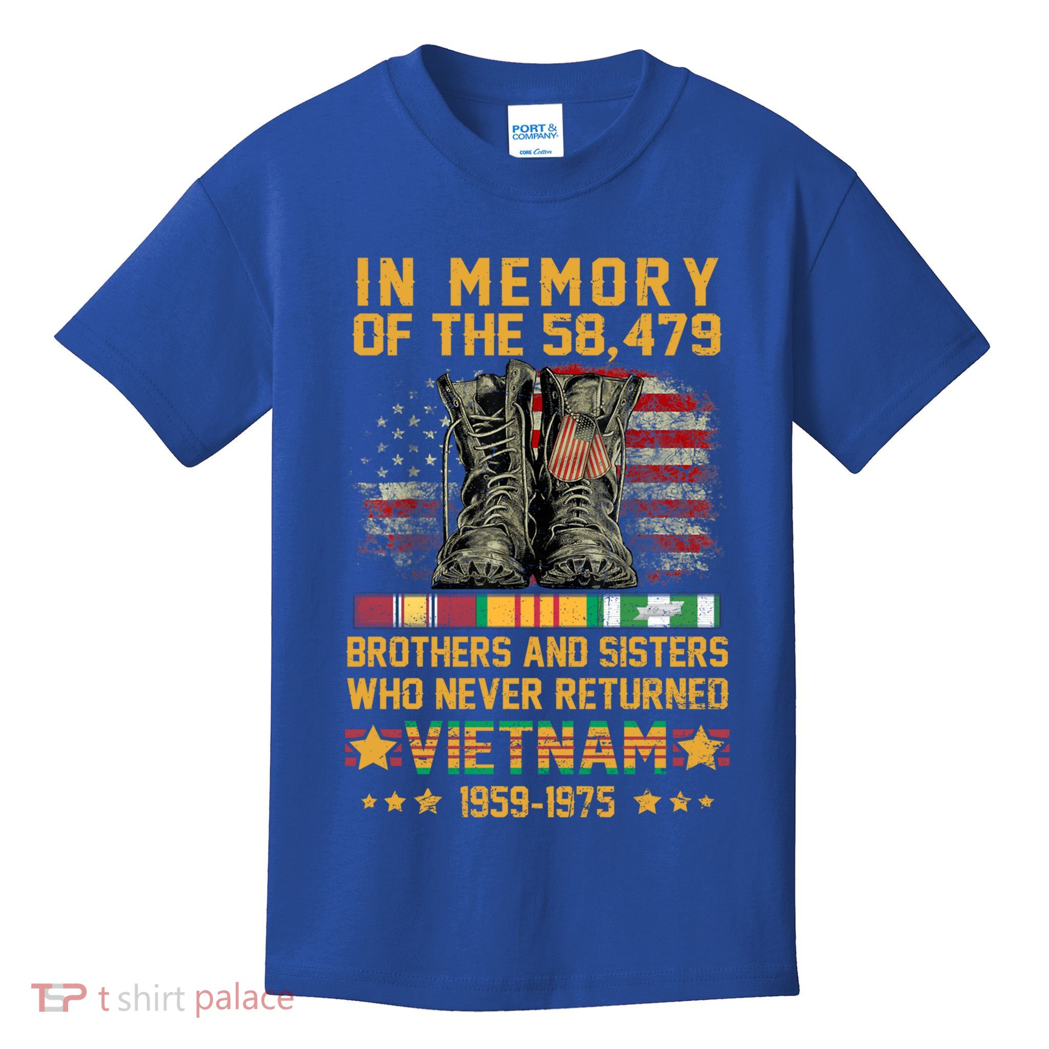 In Memory Of The 58479 Brothers And Sisters Vietnam Veteran Gift Kids T-Shirt