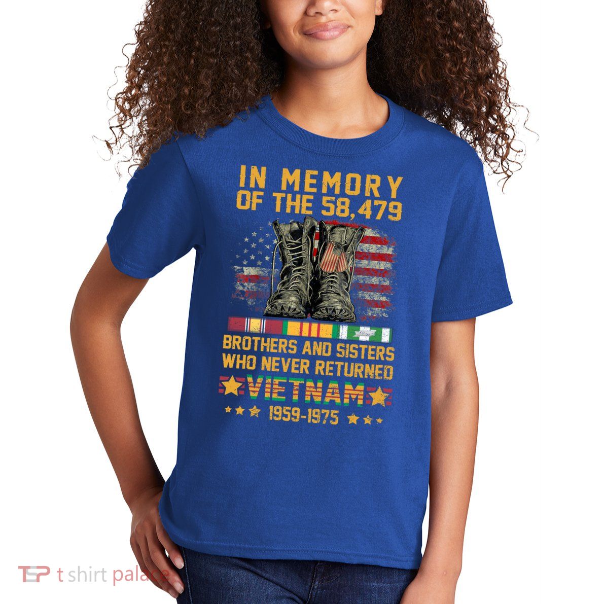 In Memory Of The 58479 Brothers And Sisters Vietnam Veteran Gift Kids T-Shirt