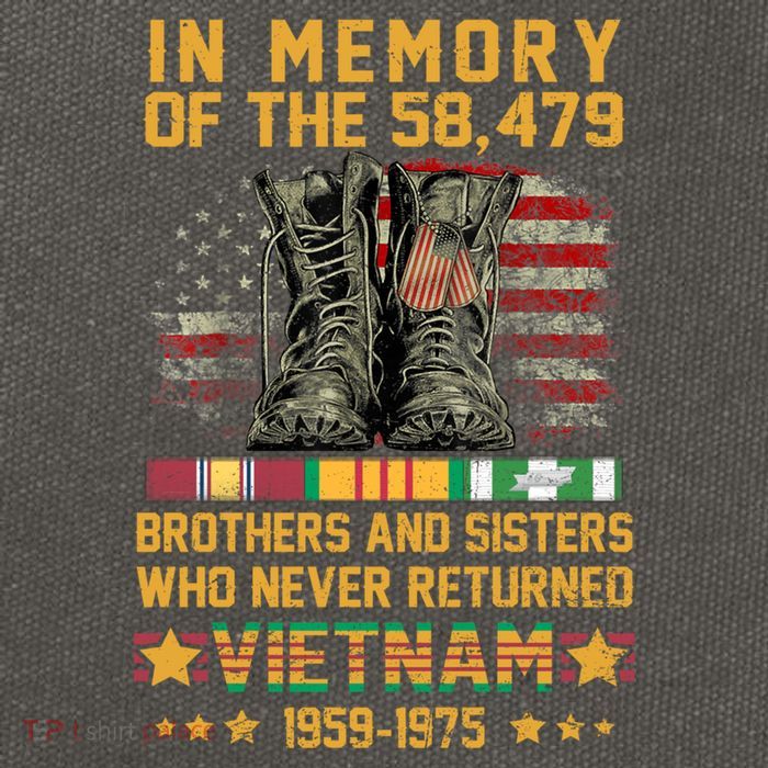 In Memory Of The 58479 Brothers And Sisters Vietnam Veteran Gift Cotton Canvas Backpack