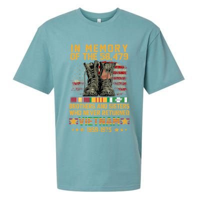 In Memory Of The 58479 Brothers And Sisters Vietnam Veteran Gift Sueded Cloud Jersey T-Shirt
