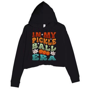 In My Pickleball Era Retro Waving Style Crop Fleece Hoodie