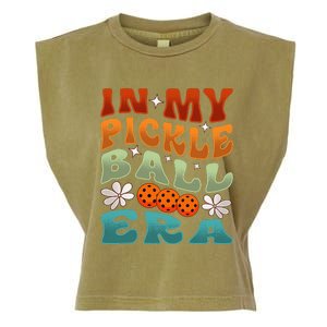 In My Pickleball Era Retro Waving Style Garment-Dyed Women's Muscle Tee