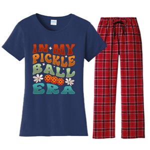 In My Pickleball Era Retro Waving Style Women's Flannel Pajama Set