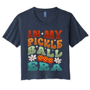 In My Pickleball Era Retro Waving Style Women's Crop Top Tee