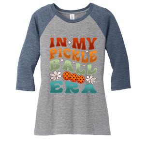 In My Pickleball Era Retro Waving Style Women's Tri-Blend 3/4-Sleeve Raglan Shirt