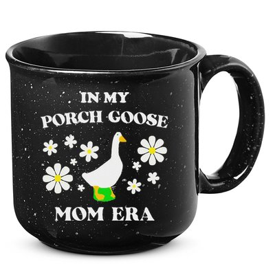 In My Porch Goose Mom Era Goose Clothes Silly Cute Groovy 15oz Campfire Ceramic Mug