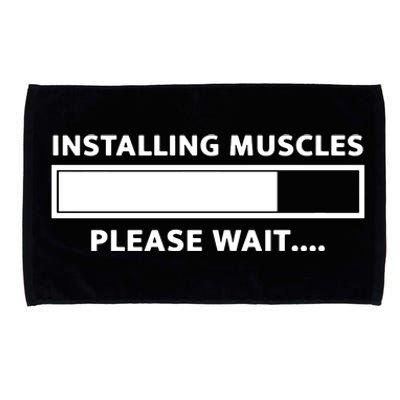 Installing Muscles Please Wait Microfiber Hand Towel