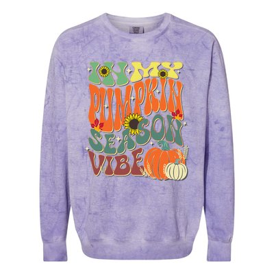 In My Pumpkin Season Vibe Halloween Thanksgiving Harvest Colorblast Crewneck Sweatshirt