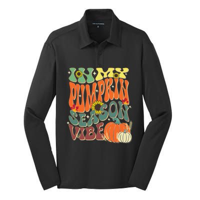 In My Pumpkin Season Vibe Halloween Thanksgiving Harvest Silk Touch Performance Long Sleeve Polo