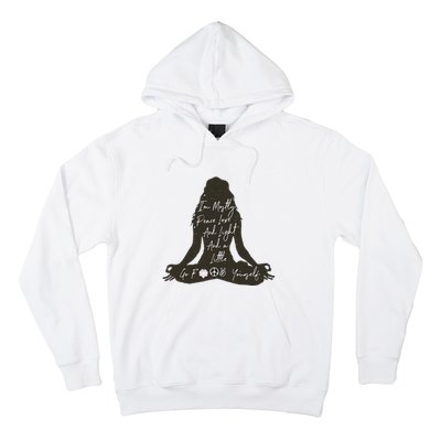 Im Mostly Peace Love And Light And A Little Go Yoga Hoodie