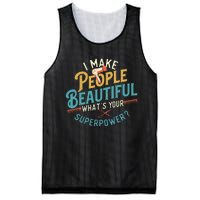 I Make People Beautiful Hairdresser Hairstylist Hair Salon Mesh Reversible Basketball Jersey Tank