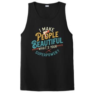 I Make People Beautiful Hairdresser Hairstylist Hair Salon PosiCharge Competitor Tank