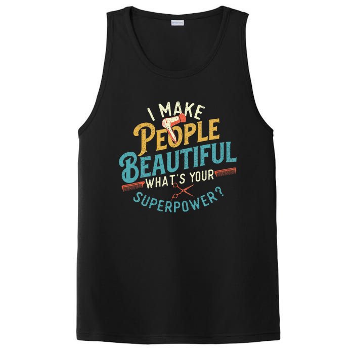 I Make People Beautiful Hairdresser Hairstylist Hair Salon PosiCharge Competitor Tank