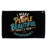 I Make People Beautiful Hairdresser Hairstylist Hair Salon Grommeted Golf Towel