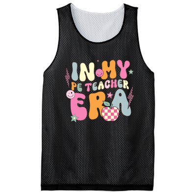 In My Pe Teacher Era Physical Education Teacher Groovy Mesh Reversible Basketball Jersey Tank