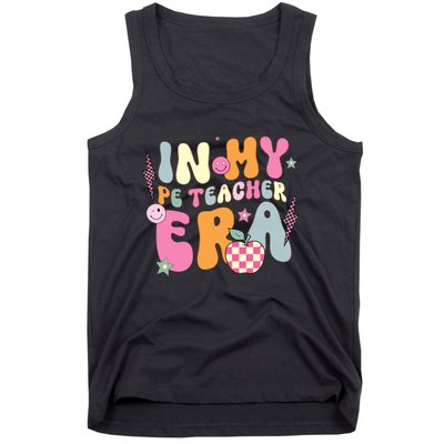 In My Pe Teacher Era Physical Education Teacher Groovy Tank Top