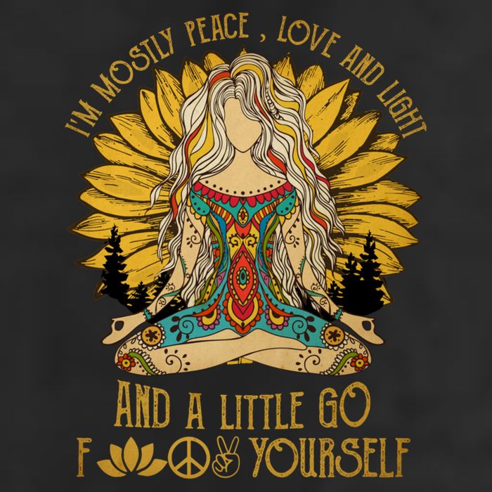 I'm Mostly Peace Love And Light And Little Go F Yourself Gift Cool Comfort Performance Bucket Hat
