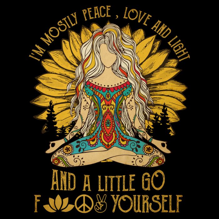 I'm Mostly Peace Love And Light And Little Go F Yourself Gift Cooling Performance Crew T-Shirt