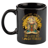 I'm Mostly Peace Love And Light And Little Go F Yourself Gift 11oz C Handle Ceramic Mug