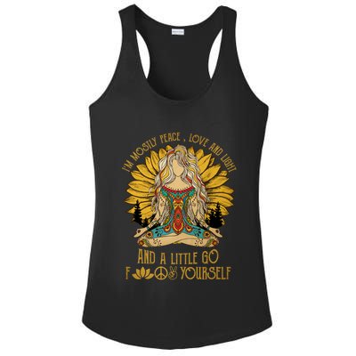 I'm Mostly Peace Love And Light And Little Go F Yourself Gift Ladies PosiCharge Competitor Racerback Tank