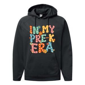 In My Prek Preschool Era Groovy Back To School Teacher Performance Fleece Hoodie