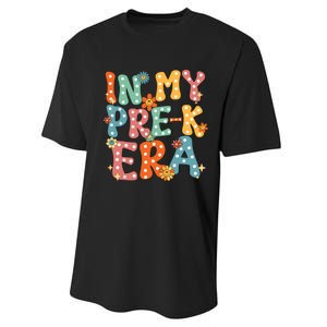 In My Prek Preschool Era Groovy Back To School Teacher Performance Sprint T-Shirt