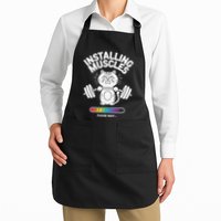 Installing Muscles Please Wait Cat Workout Gym Fitness Apron