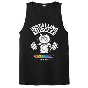 Installing Muscles Please Wait Cat Workout Gym Fitness PosiCharge Competitor Tank