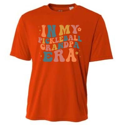 In My Pickleball Grandpa Era Funny Groovy S Gift Cooling Performance Crew T-Shirt