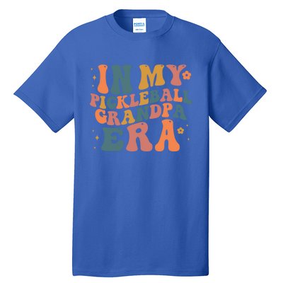 In My Pickleball Grandpa Era Funny Groovy S Gift Tall T-Shirt