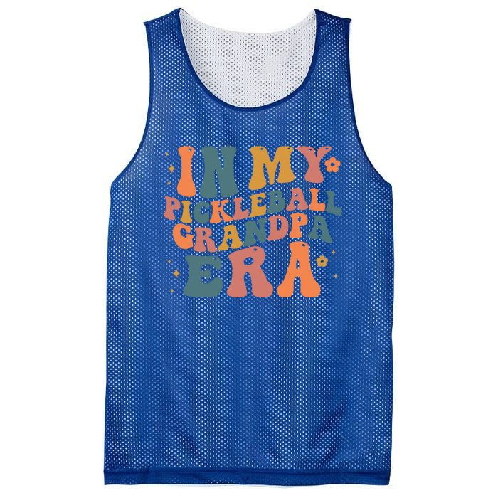 In My Pickleball Grandpa Era Funny Groovy S Gift Mesh Reversible Basketball Jersey Tank