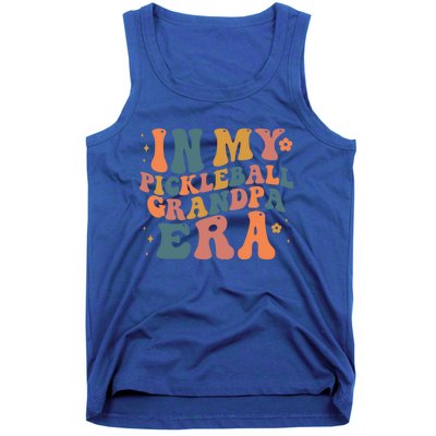 In My Pickleball Grandpa Era Funny Groovy S Gift Tank Top