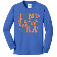 In My Pickleball Grandpa Era Funny Groovy S Gift Kids Long Sleeve Shirt