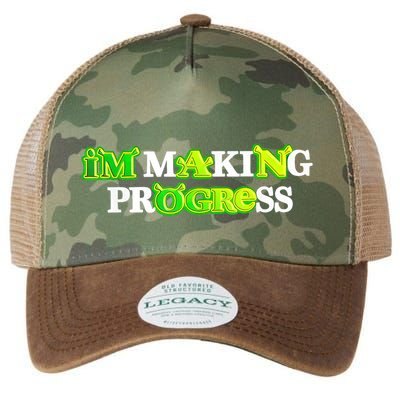 I’M Making Progress Funny Legacy Tie Dye Trucker Hat