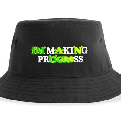 I’M Making Progress Funny Sustainable Bucket Hat