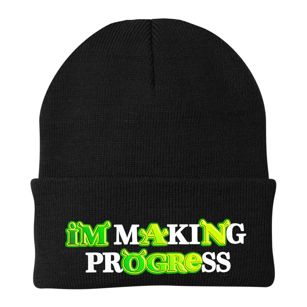 I’M Making Progress Funny Beanie