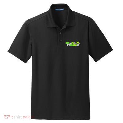 I’M Making Progress Funny Dry Zone Grid Polo