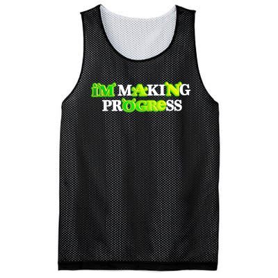 I’M Making Progress Funny Mesh Reversible Basketball Jersey Tank