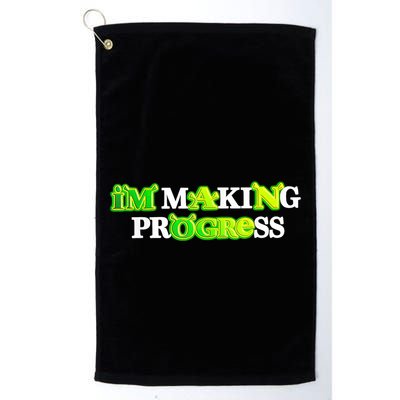 I’M Making Progress Funny Golf Towel