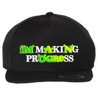 I’M Making Progress Funny Wool Snapback Cap