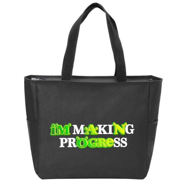 I’M Making Progress Funny Zip Tote Bag