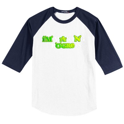 I’M Making Progress Funny Baseball Sleeve Shirt