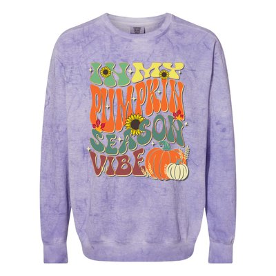 In My Pumpkin Season Vibe Halloween Thanksgiving Harvest Colorblast Crewneck Sweatshirt