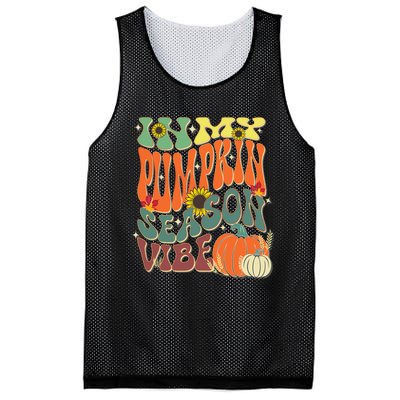 In My Pumpkin Season Vibe Halloween Thanksgiving Harvest Mesh Reversible Basketball Jersey Tank