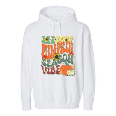 In My Pumpkin Season Vibe Halloween Thanksgiving Harvest Garment-Dyed Fleece Hoodie