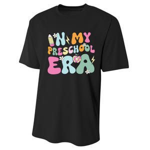 In My Preschool Era Cute Groovy Back To School Teachers Gift Performance Sprint T-Shirt