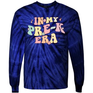 In My Prek Era Retro Back To School Groovy Teacher Student Tie-Dye Long Sleeve Shirt