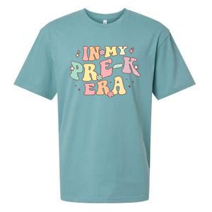 In My Prek Era Retro Back To School Groovy Teacher Student Sueded Cloud Jersey T-Shirt