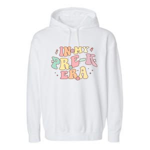 In My Prek Era Retro Back To School Groovy Teacher Student Garment-Dyed Fleece Hoodie