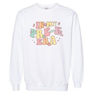 In My Prek Era Retro Back To School Groovy Teacher Student Garment-Dyed Sweatshirt